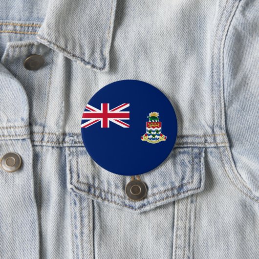 Vlag van de Caymaneilanden Ronde Button 7,6 Cm (In situ)