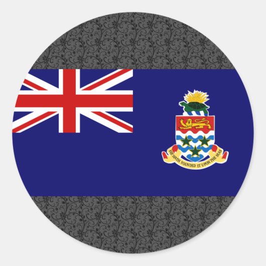 vlag van de Caymaneilanden Ronde Sticker (Voorkant)