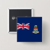 Vlag van de Caymaneilanden Vierkante Button 5,1 Cm (Voorkant /achterkant)