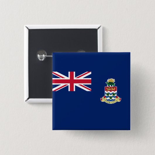 Vlag van de Caymaneilanden Vierkante Button 5,1 Cm (Voorkant /achterkant)