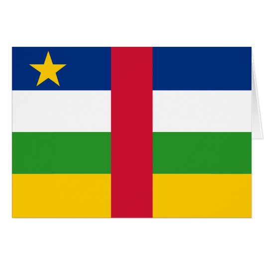 Vlag van de Centraal-Afrikaanse Republiek (Voorkant Horizontaal)