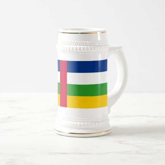 Vlag van de Centraal-Afrikaanse Republiek Bierpul (Voorkant rechts)