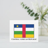 Vlag van de Centraal-Afrikaanse Republiek Briefkaart (Staand voorkant)
