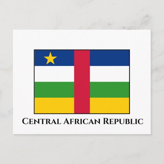 Vlag van de Centraal-Afrikaanse Republiek Briefkaart (Voorkant)