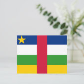 Vlag van de Centraal-Afrikaanse Republiek Briefkaart (Staand voorkant)