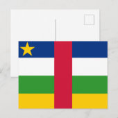 Vlag van de Centraal-Afrikaanse Republiek Briefkaart (Voorkant / Achterkant)