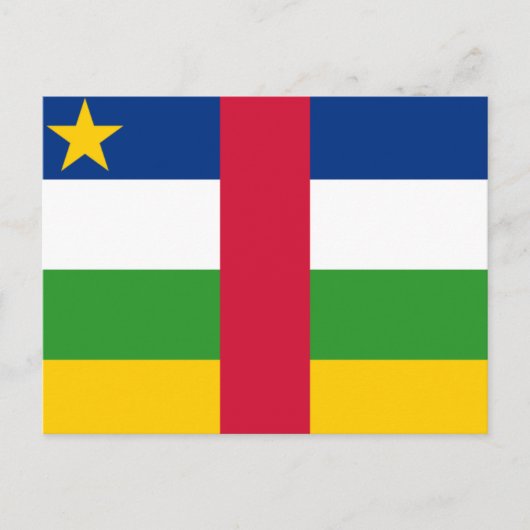 Vlag van de Centraal-Afrikaanse Republiek Briefkaart (Voorkant)