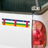 Vlag van de Centraal-Afrikaanse Republiek (CAR) Bumpersticker (Op Truck)