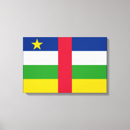 Vlag van de Centraal-Afrikaanse Republiek (CAR) Canvas Afdruk