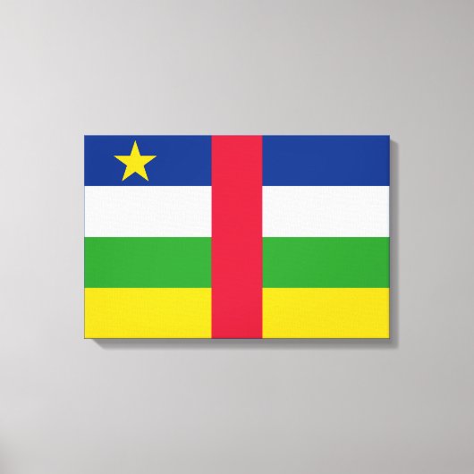 Vlag van de Centraal-Afrikaanse Republiek (CAR) Canvas Afdruk (Voorkant)