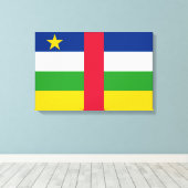 Vlag van de Centraal-Afrikaanse Republiek (CAR) Canvas Afdruk (Insitu (Houten vloer))