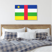 Vlag van de Centraal-Afrikaanse Republiek (CAR) Canvas Afdruk (Insitu (Slaapkamer))