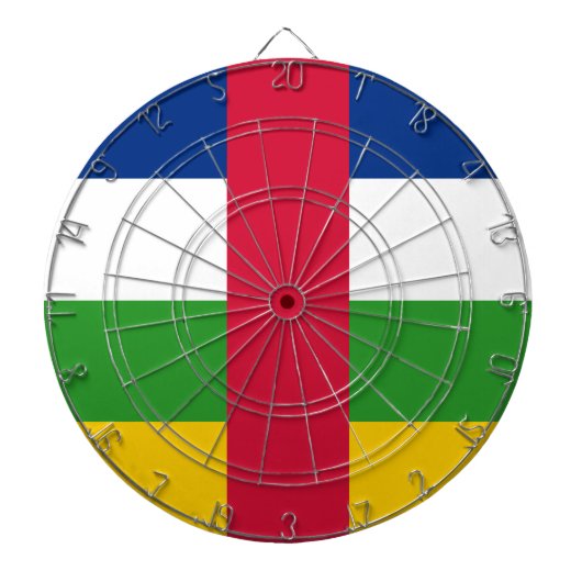 Vlag van de Centraal-Afrikaanse Republiek (CAR) Dartbord (Voorkant)