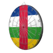 Vlag van de Centraal-Afrikaanse Republiek (CAR) Dartbord (Voorkant Rechts)