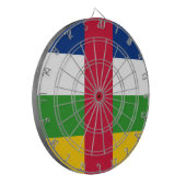 Vlag van de Centraal-Afrikaanse Republiek (CAR) Dartbord (Voorkant Links)