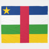 Vlag van de Centraal-Afrikaanse Republiek (CAR) Fleece Deken (Voorkant (Horizontaal))