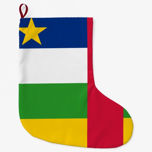 Vlag van de Centraal-Afrikaanse Republiek (CAR) Grote Kerstsok (Voorkant)