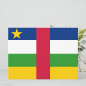 Vlag van de Centraal-Afrikaanse Republiek (CAR) Kaart (Staand voorkant)