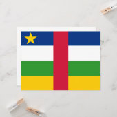 Vlag van de Centraal-Afrikaanse Republiek (CAR) Kaart (Voorkant / Achterkant in situ)