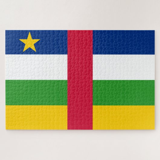 Vlag van de Centraal-Afrikaanse Republiek (CAR) Legpuzzel (Horizontaal)