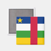 Vlag van de Centraal-Afrikaanse Republiek (CAR) Magneet (Voorkant / Achterkant)