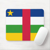 Vlag van de Centraal-Afrikaanse Republiek (CAR) Muismat (Met muis)