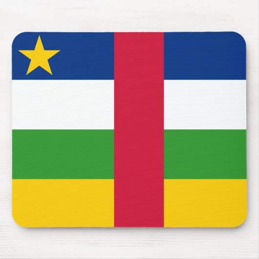 Vlag van de Centraal-Afrikaanse Republiek (CAR) Muismat (Voorkant)