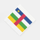 Vlag van de Centraal-Afrikaanse Republiek (CAR) Servet (Hoek)