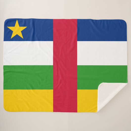 Vlag van de Centraal-Afrikaanse Republiek (CAR) Sherpa Deken (Voorkant (horizontaal))