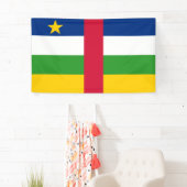 Vlag van de Centraal-Afrikaanse Republiek (CAR) Spandoek (Insitu)