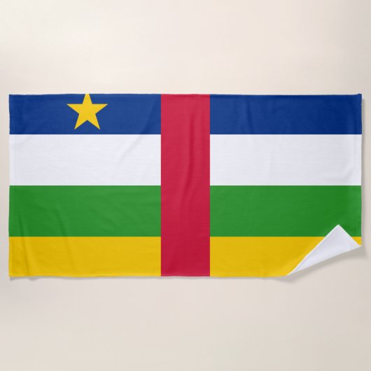 Vlag van de Centraal-Afrikaanse Republiek (CAR) Strandlaken (Voorkant)