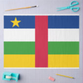 Vlag van de Centraal-Afrikaanse Republiek (CAR) Tissuepapier (Craft)