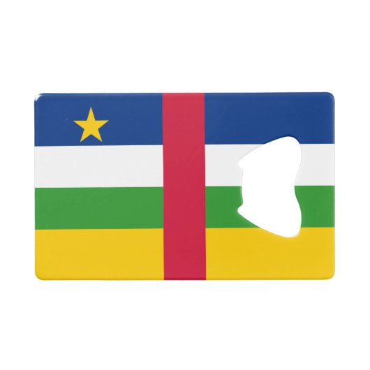 Vlag van de Centraal-Afrikaanse Republiek Creditkaart Flessenopener (Voorkant (Horizontaal))