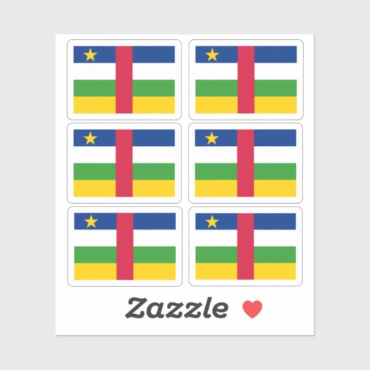 Vlag van de Centraal-Afrikaanse Republiek - een co Sticker (Vel)