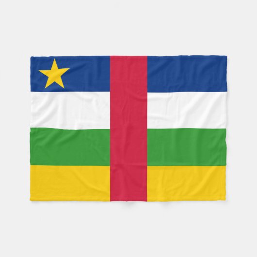 Vlag van de Centraal-Afrikaanse Republiek Fleece Deken (Voorkant (Horizontaal))