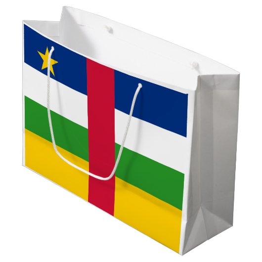 Vlag van de Centraal-Afrikaanse Republiek Groot Cadeauzakje (Voorkant Gekanteld)