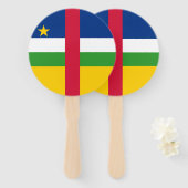 Vlag van de Centraal-Afrikaanse Republiek Handwaaier (Voorkant en achterkant)