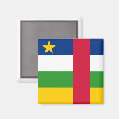 Vlag van de Centraal-Afrikaanse Republiek Magneet (Voorkant / Achterkant)