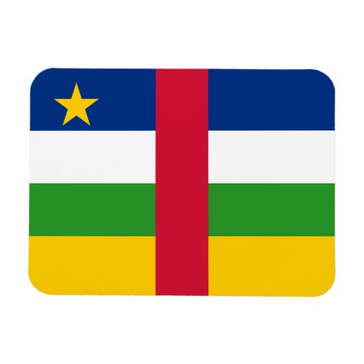 Vlag van de Centraal-Afrikaanse Republiek Magneet (Horizontaal)