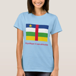 Vlag van de Centraal-Afrikaanse Republiek met naam T-shirt