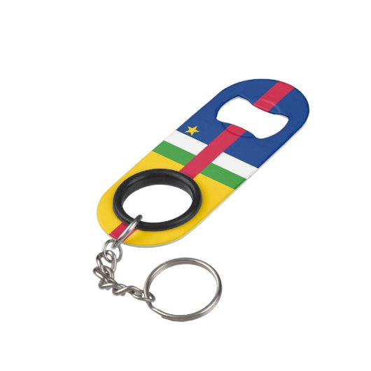 Vlag van de Centraal-Afrikaanse Republiek Mini Flessenopener (Achterkant Gekanteld)