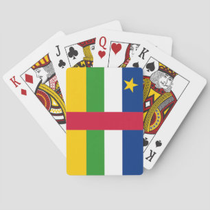 Vlag van de Centraal-Afrikaanse Republiek Pokerkaarten