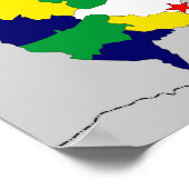 vlag van de centraal - afrikaanse republiek politi poster (Hoek)