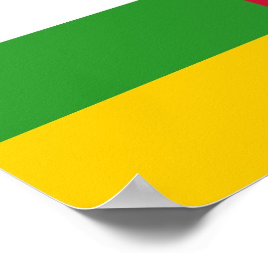 Vlag van de Centraal-Afrikaanse Republiek Poster (Hoek)