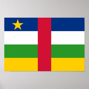 Vlag van de Centraal-Afrikaanse Republiek Poster