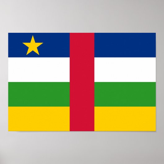 Vlag van de Centraal-Afrikaanse Republiek Poster (Voorkant)