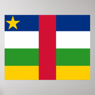 Vlag van de Centraal-Afrikaanse Republiek Poster