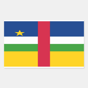 Vlag van de Centraal-Afrikaanse Republiek Rechthoekige Sticker