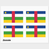 Vlag van de Centraal-Afrikaanse Republiek Rechthoekige Sticker (Vel)