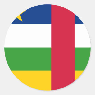 Vlag van de Centraal-Afrikaanse Republiek Ronde Sticker